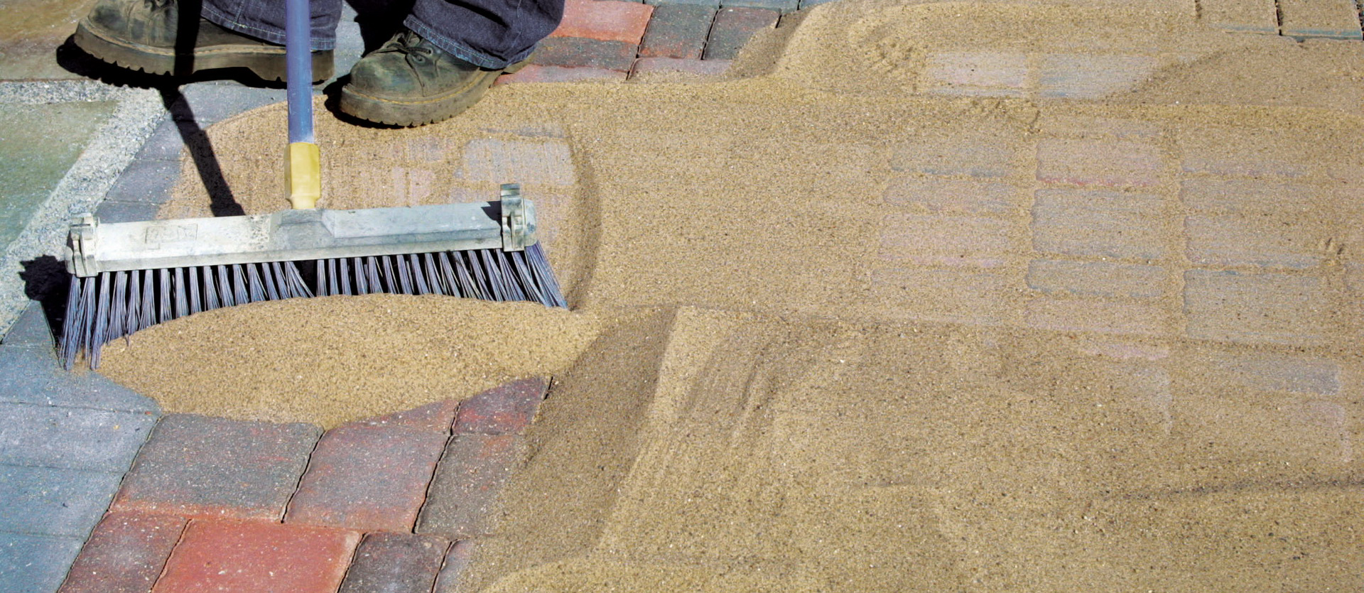 Sand installation in progress
